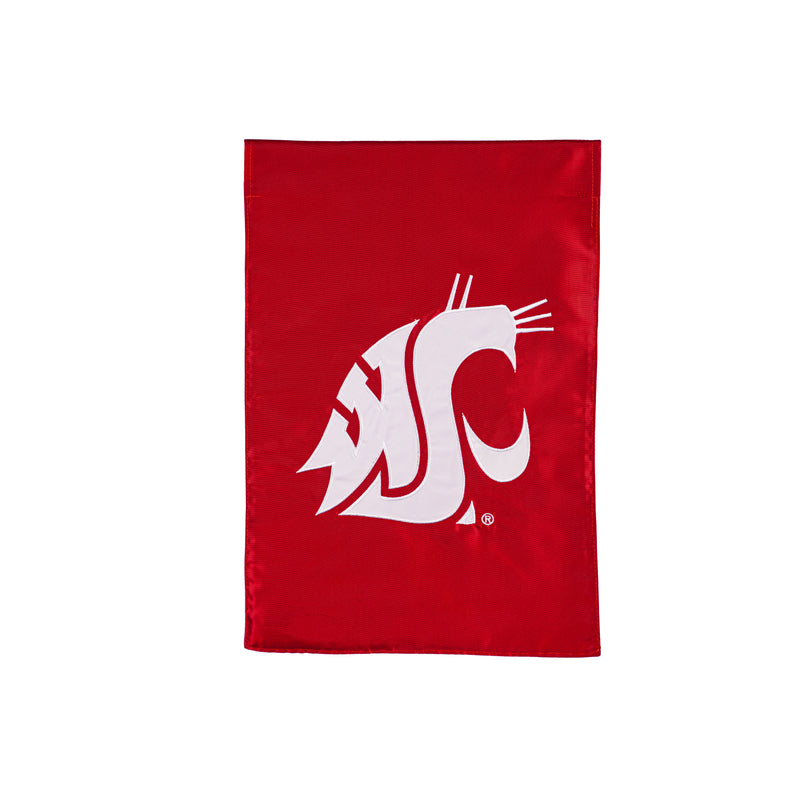 Evergreen Flag,Applique Flag, Gar., Washington State University,12.5x18x0.1 Inches