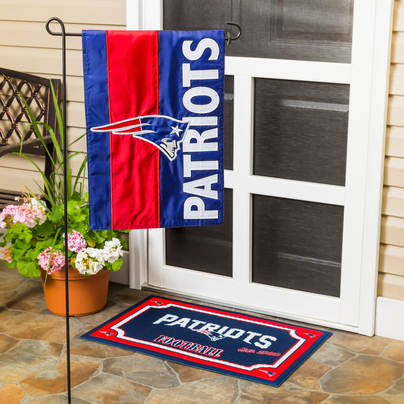 Evergreen Flag,New England Patriots, Embellish Garden Flag,12.5x0.1x18 Inches