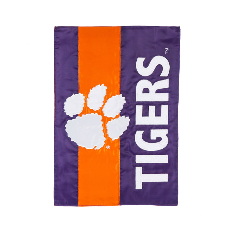 Evergreen Flag,Clemson University, Embellish GDN Flag, TIGERS,12.5x0.1x18 Inches