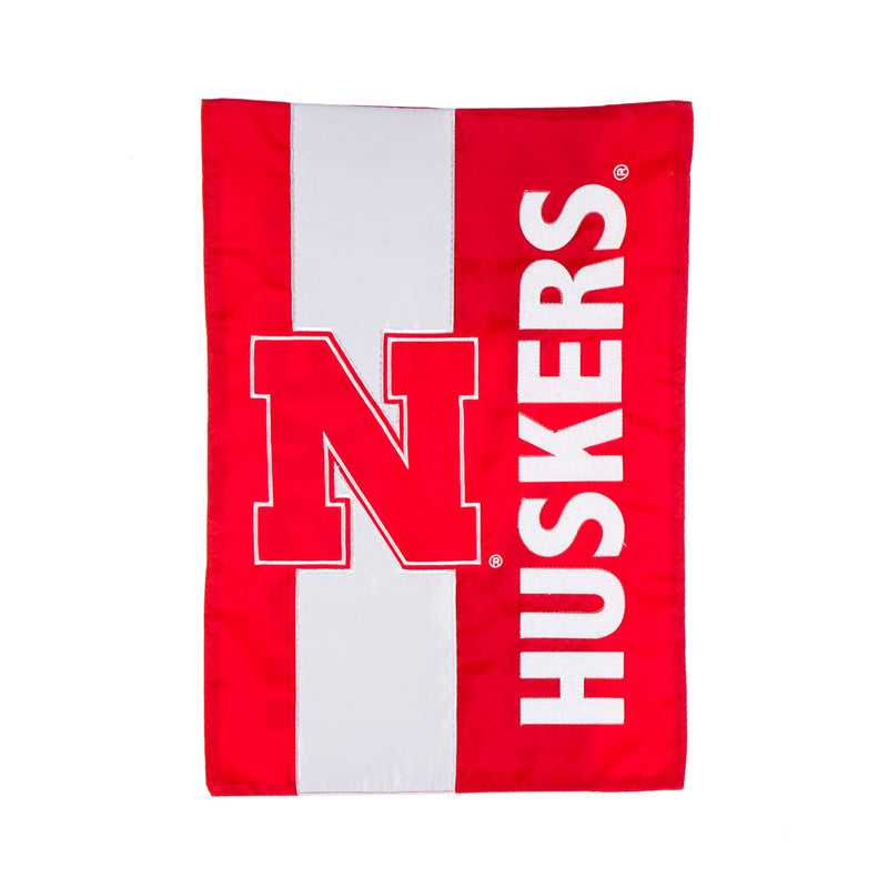 Evergreen Flag,University of Nebraska, Embellish GDN Flag,12.5x0.1x18 Inches