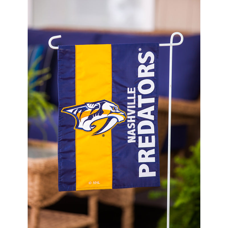 Evergreen Nashville Predators, Embellish Garden Flag, 18'' x 12.5'' inches