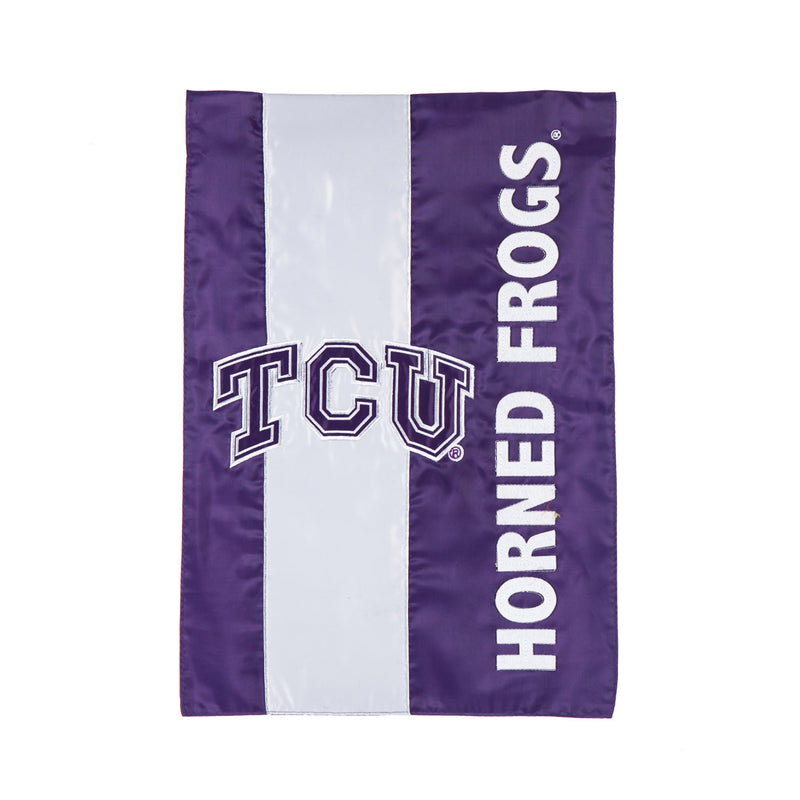 Evergreen Texas Christian University, Embellish GDN Flag, 18'' x 12.5'' inches