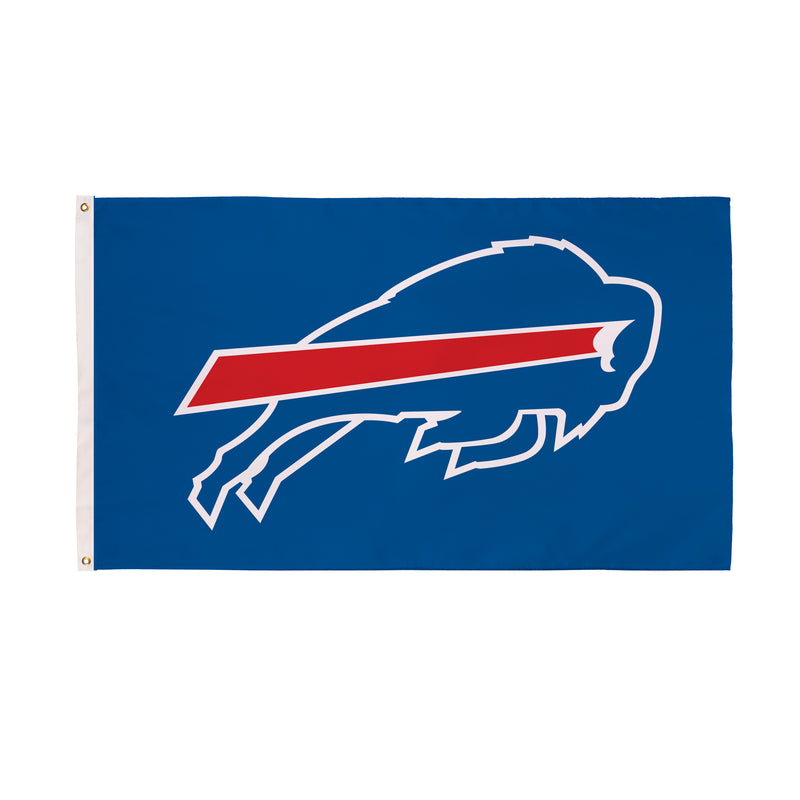 Evergreen Flag,3'x5' Single Sided Flag w/ 2 Grommets, Buffalo Bills,36x60x0.1 Inches