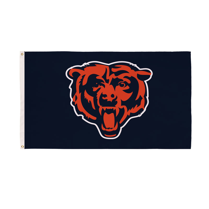 Evergreen Flag,3'x5' Single Sided Flag w/ 2 Grommets, Chicago Bears,36x60x0.1 Inches