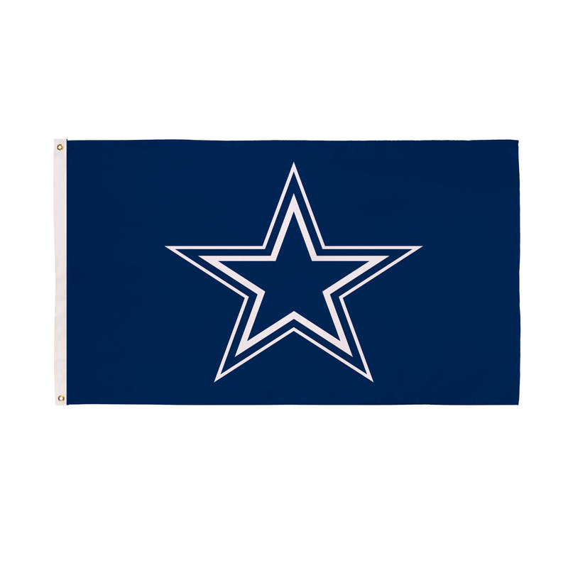 Evergreen Flag,3'x5' Single Sided Flag w/ 2 Grommets, Dallas Cowboys,36x60x0.1 Inches