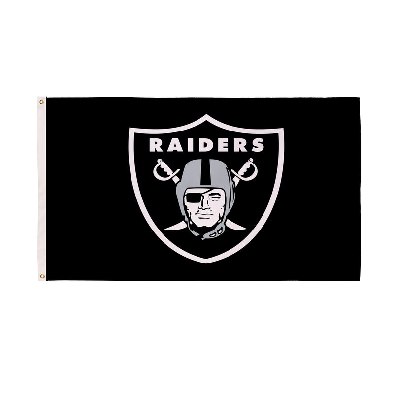 Evergreen Flag,3'x5' Single Sided Flag w/ 2 Grommets, Las Vegas Raiders,36x60x0.1 Inches