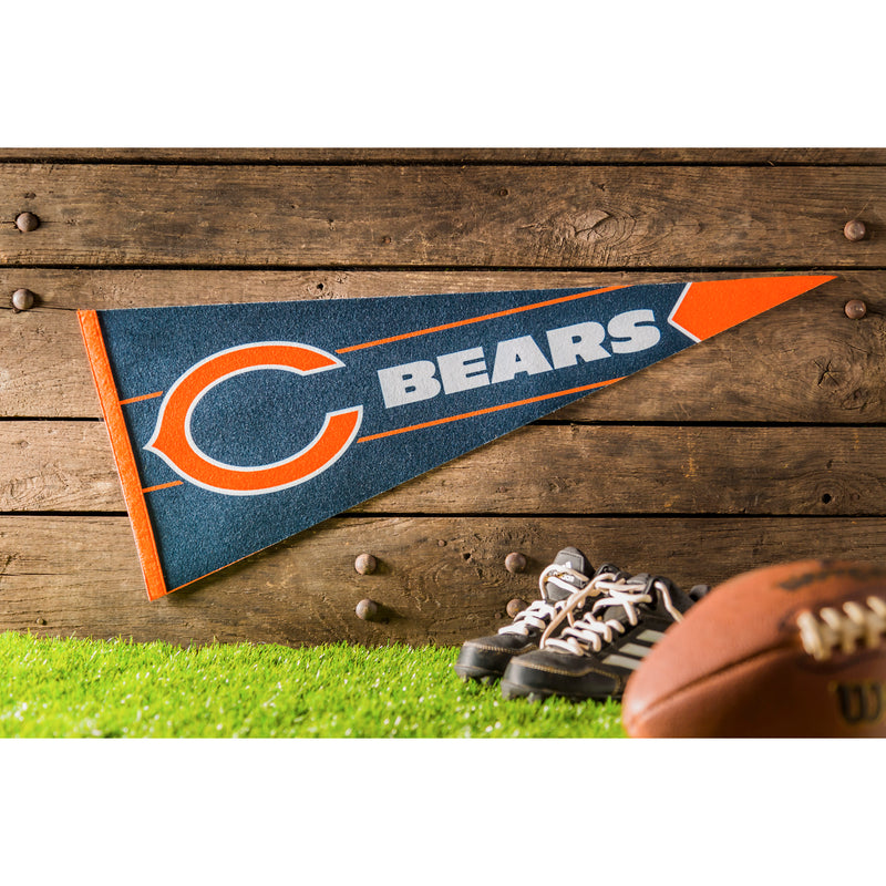 Evergreen Flag,Chicago Bears, Pennant Flag,12.5x30x0.1 Inches