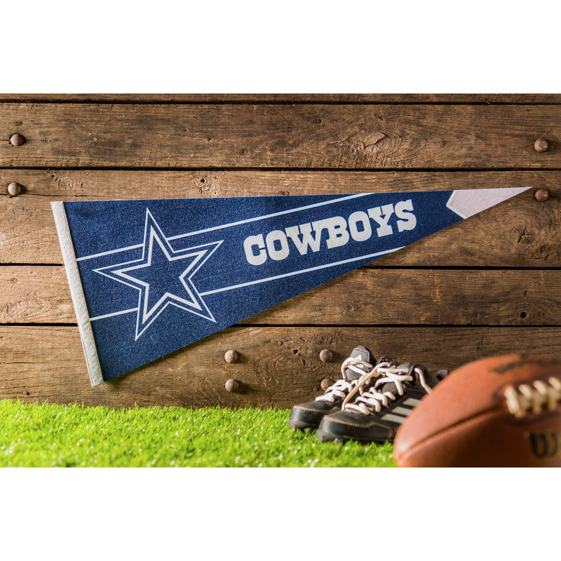 Evergreen Flag,Dallas Cowboys, Pennant Flag,12.5x30x0.1 Inches