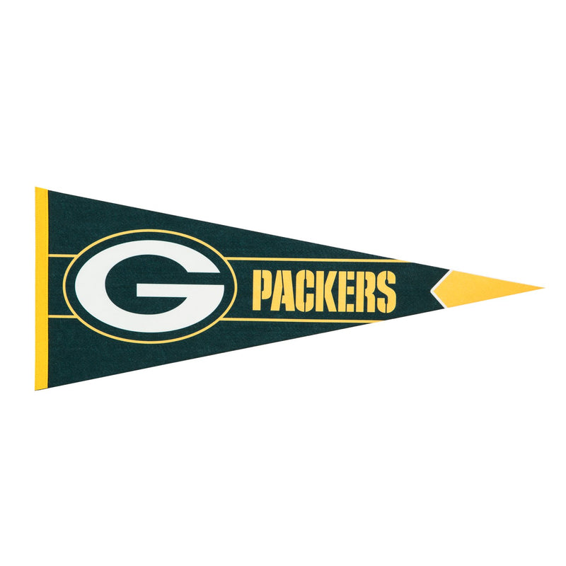 Evergreen Flag,Green Bay Packers, Pennant Flag,12.5x30x0.1 Inches