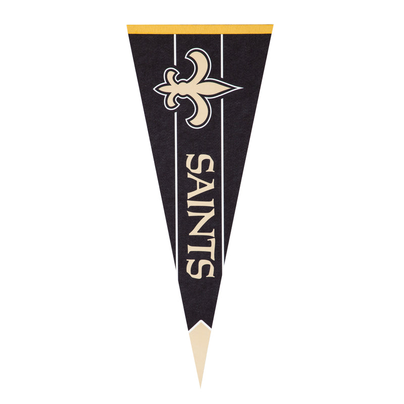 Evergreen Flag,New Orleans Saints, Pennant Flag,12.5x30x0.1 Inches