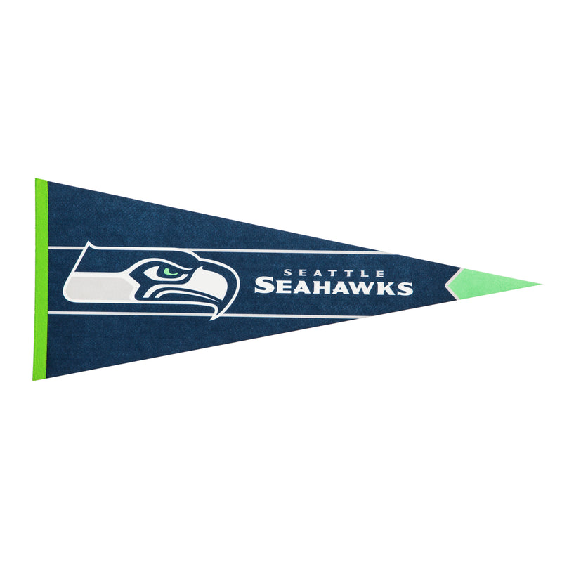 Evergreen Flag,Seattle Seahawks, Pennant Flag,12.5x30x0.1 Inches