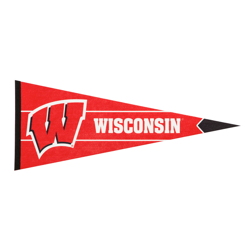 Evergreen Flag,University of Wisconsin-Madison, Pennant Flag,12.5x30x0.1 Inches