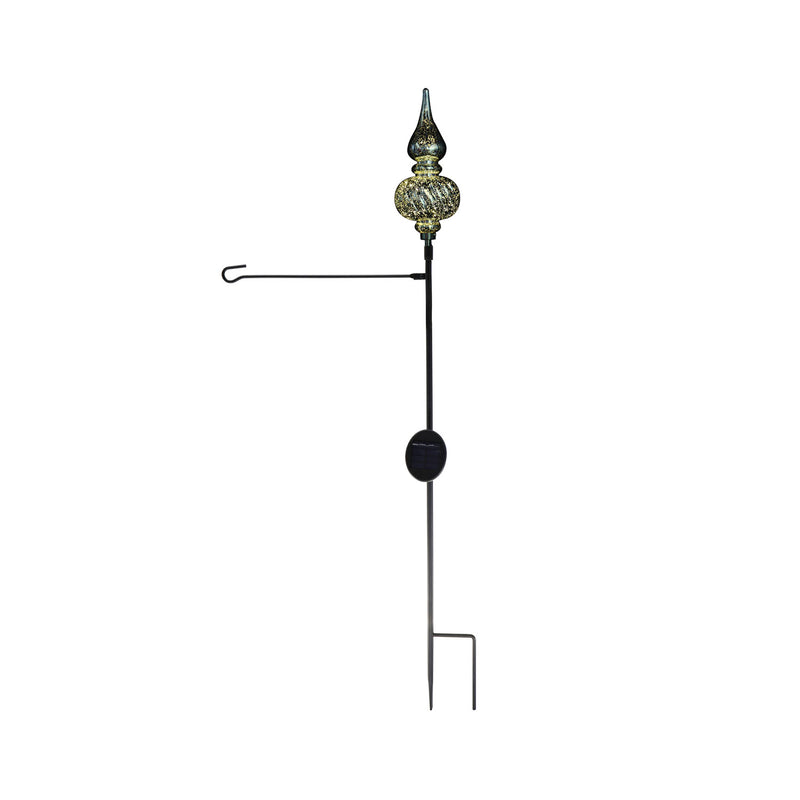 Shatterproof Ornament Solar Garden Flag Stand,20152