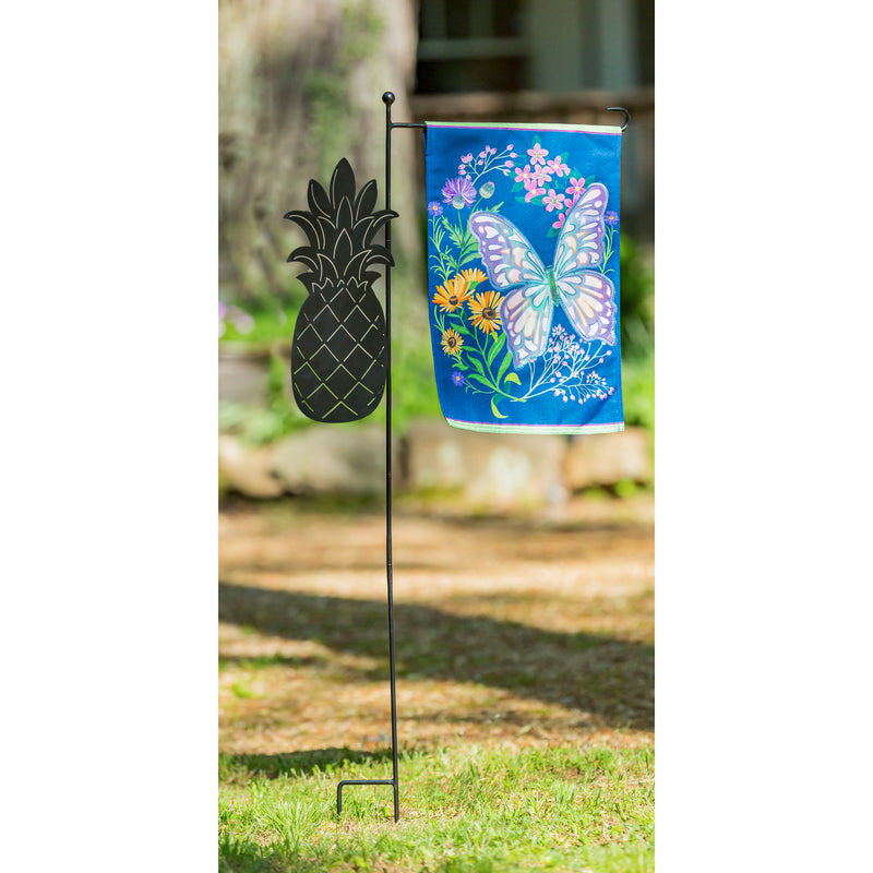 Pineapple Laser Cut Garden Flag Stand