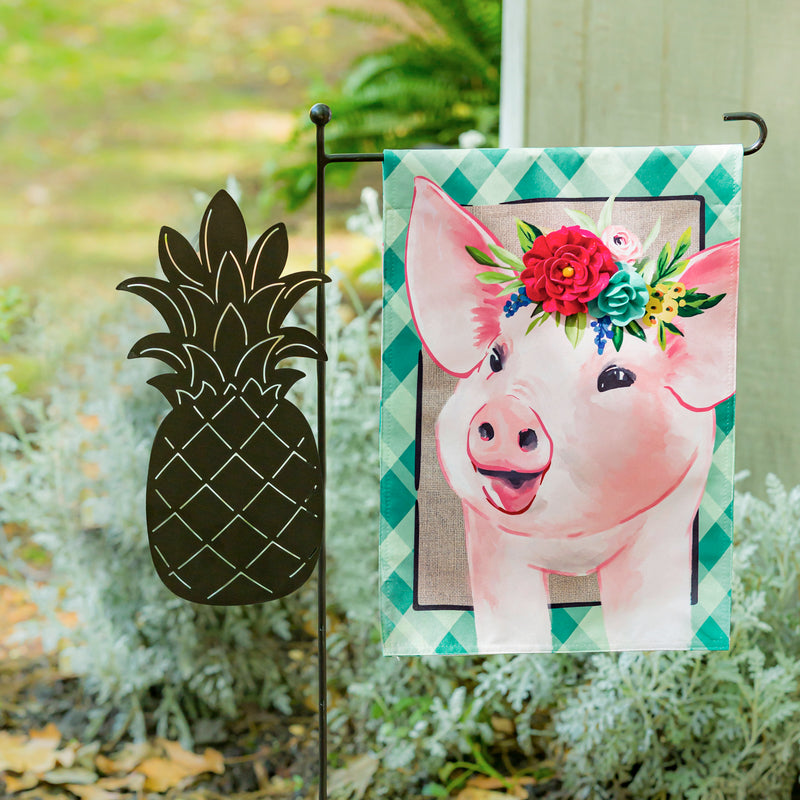 Pineapple Laser Cut Garden Flag Stand,20153