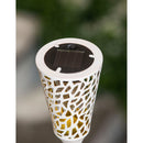 Tapered Laser Cut Solar Interchangeable Finial, Ivory,20184