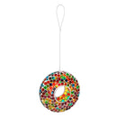 9.25"D Acrylic Circle Feeder, Rainbow Mosaic Glass,2bf7093