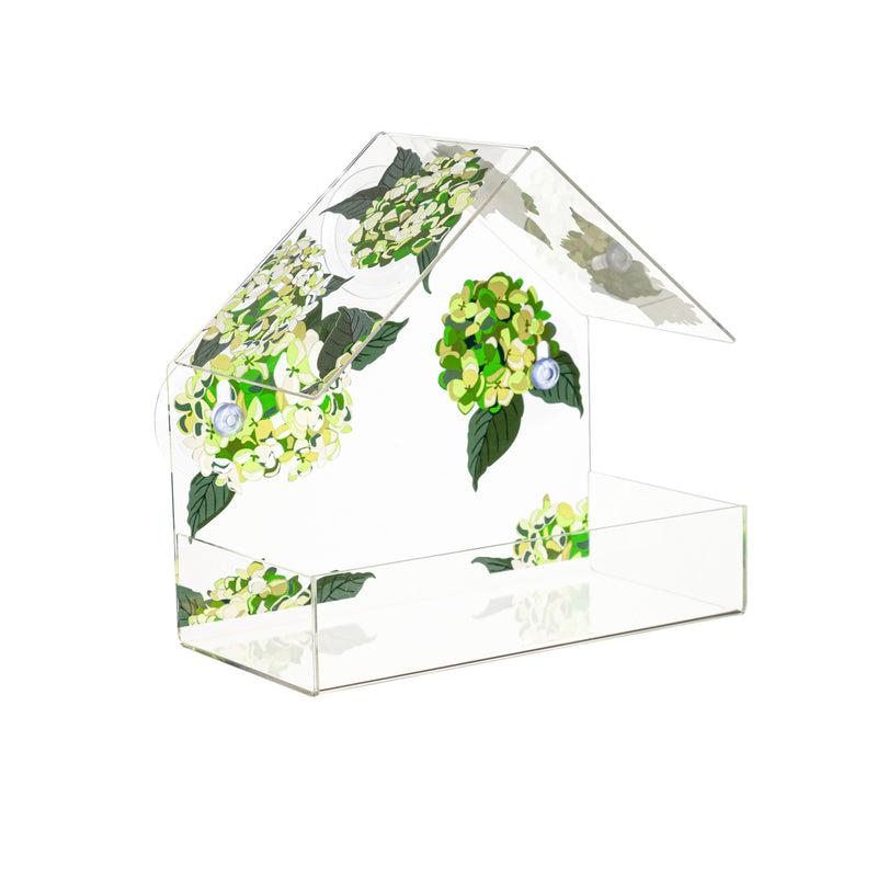 Evergreen Bird House,Printed Acrylic Window Bird Feeder, 3 Asst,4.53x8.86x8.46 Inches