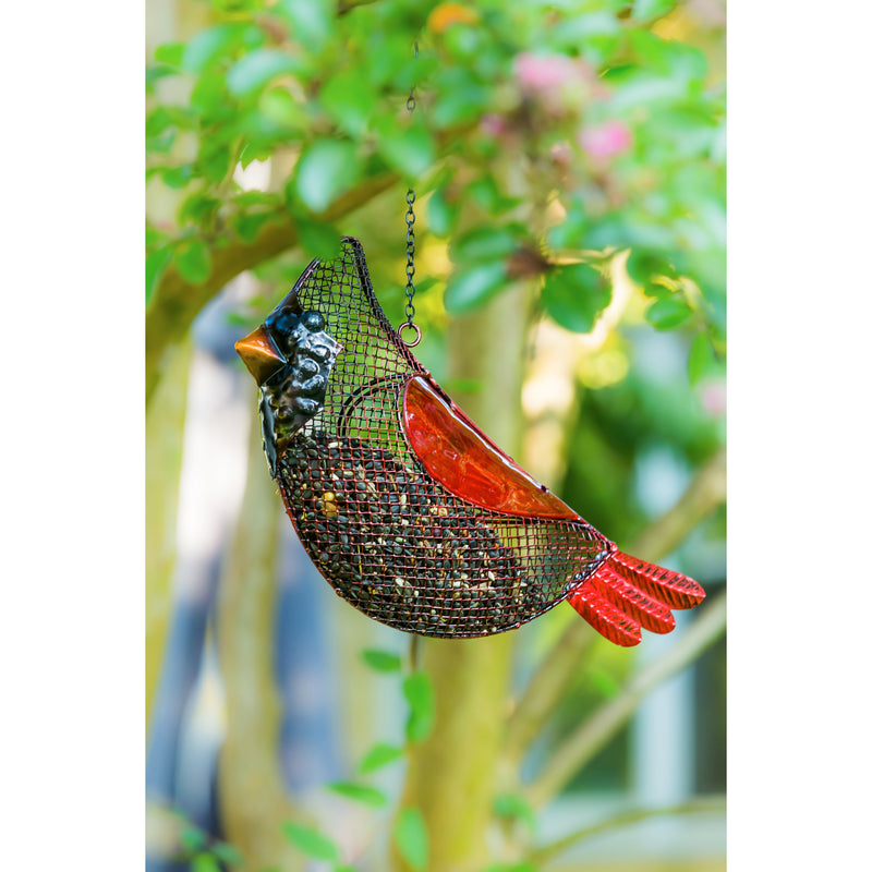 Evergreen Bird Feeder,Cardinal Seed Feeder,9.85x23.64x11.82 Inches