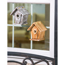Vantage View Wooden Bird House, 2 ASST, Toasted and Distressed White,2bh557