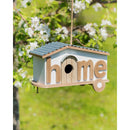 Metal and Wood Camper Style Home Bird House,2bh676