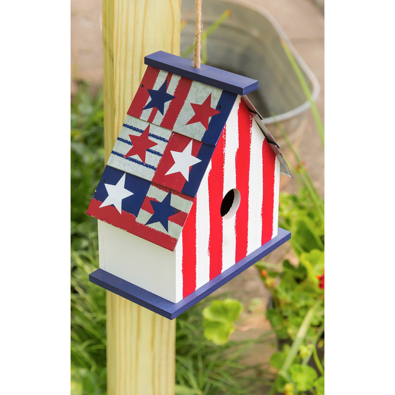 Americana Wooden Bird House,2bh685