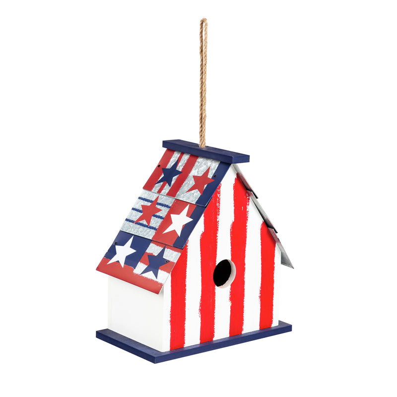 Americana Wooden Bird House,2bh685