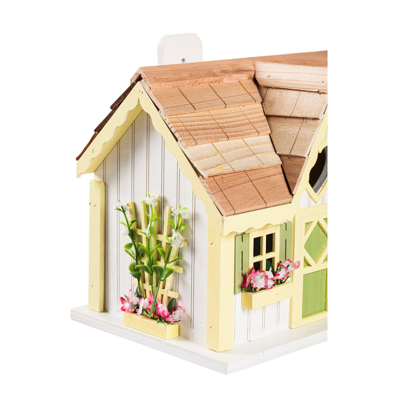 Evergreen Bird House,Sweetheart Cottage Birdhouse,7.5x8.75x6.25 Inches