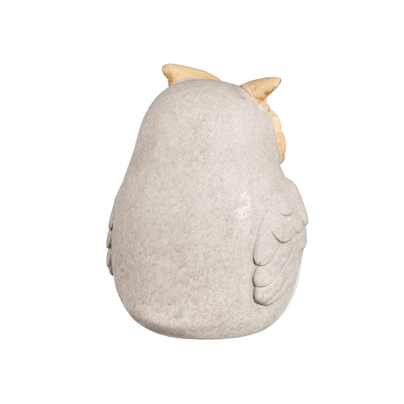 Evergreen Ceramic Wildflower Owl Garden Statuary, Set of 2, 9.5'' x 1.6'' x 1.6'' inches