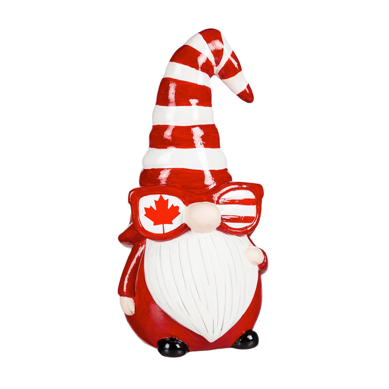 10"H Ceramic Canadian Gnome Garden Statuary, Set of 2,2cg401