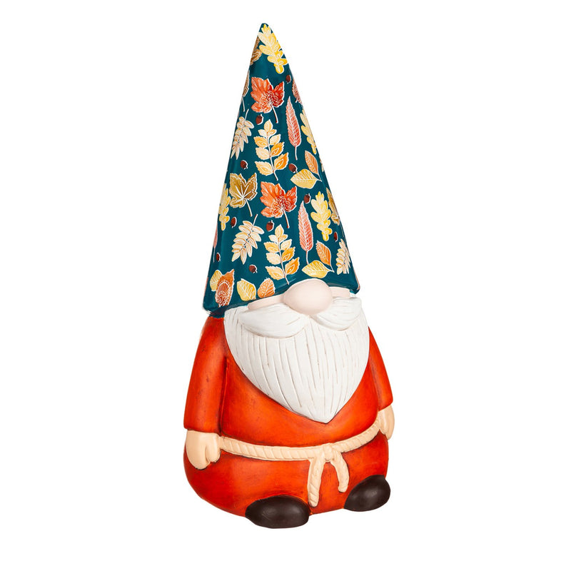 14"H Ceramic Fall Harvest Gnome Garden Statuary,2cg421
