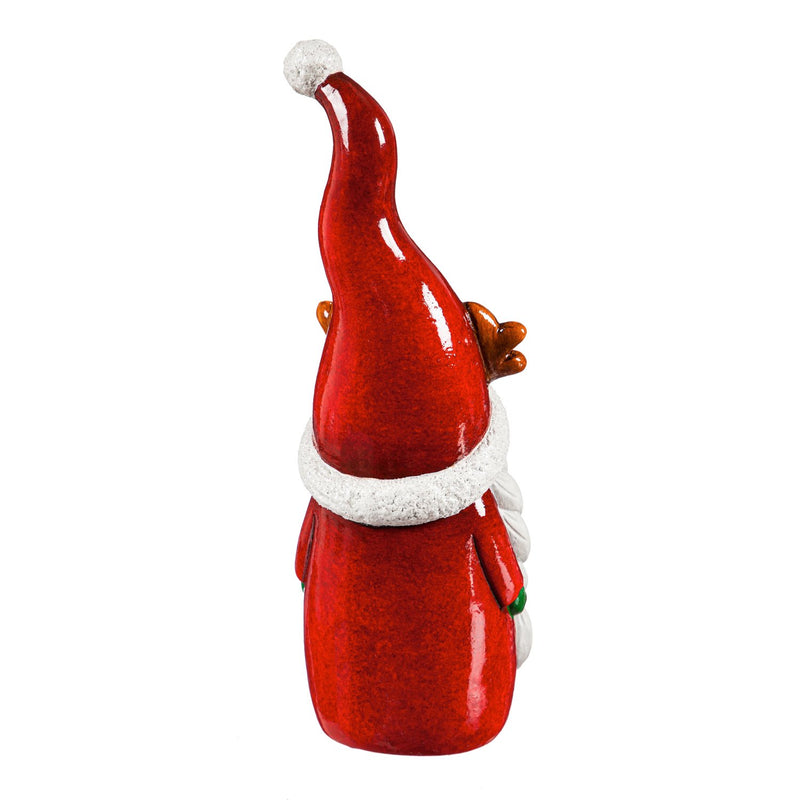 12.25"H Ceramic Mr. and Mrs. Claus Gnome Garden Statuary,2cg431