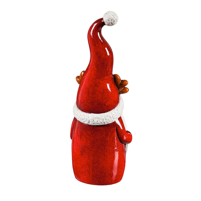 12.25"H Ceramic Mr. and Mrs. Claus Gnome Garden Statuary,2cg431