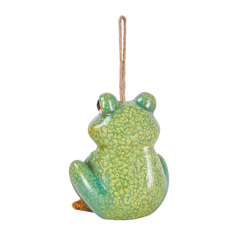 Frog Ceramic Bird House, 7.48"x5.91"x8.66"inches