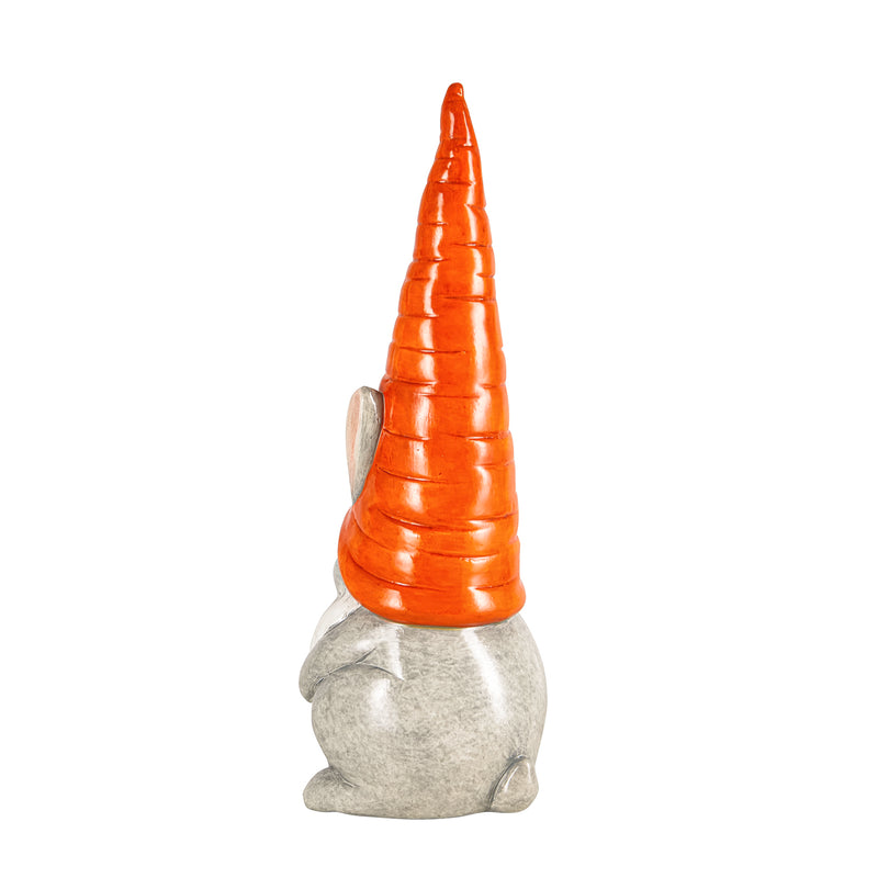 13"H Bunny Gnome with Carrot Hat Garden Statuary, 5.51"x5.12"x13.39"inches