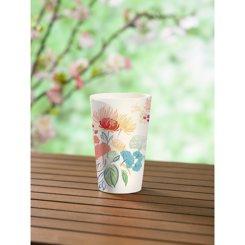 14 OZ Melamine Cup, Floral Essence, 3.25"x3.25"x5.25"inches