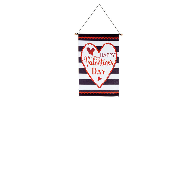 Valentine's Hearts and Stripes Door Banner Kit, 12"x0.5"x44"inches