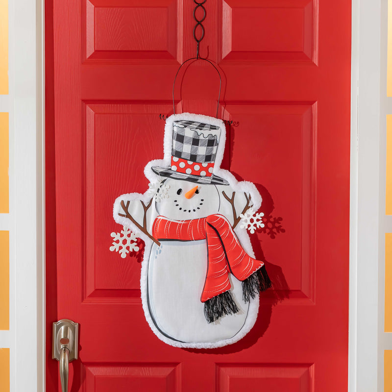 Evergreen Door Decor,Estate Door Décor Snowman,17x1x27 Inches