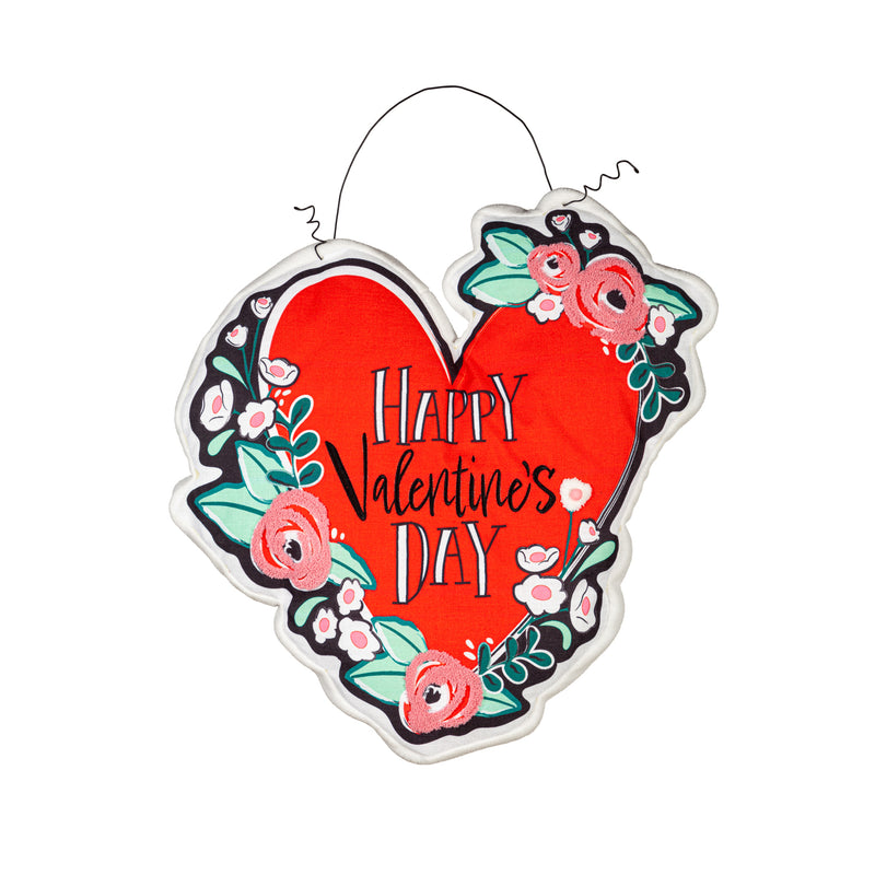 Evergreen Door Decor,Happy Valentine's Day  Estate Door Décor,1x22x25 Inches