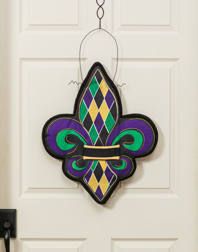 Evergreen Door Decor,Fleur de Lis Estate Door Décor,1x20x26 Inches