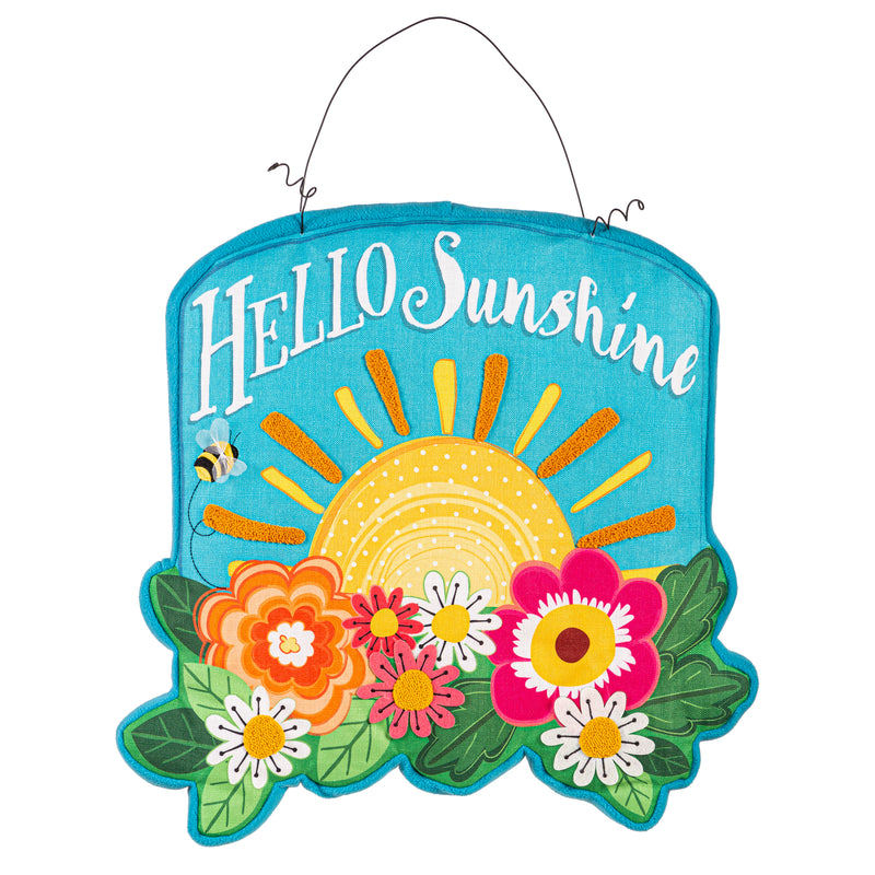 Evergreen Door Decor,Hello Sunshine Estate Door Décor,22.5x1x21 Inches