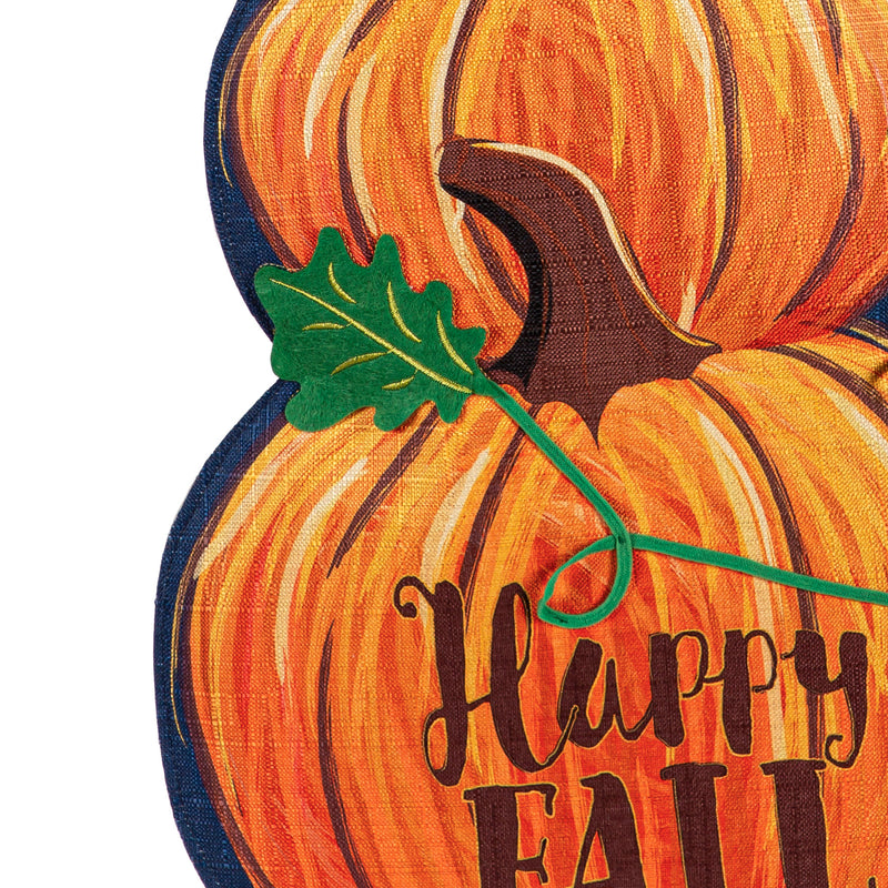 Fall Stacked Pumpkin/Winter Snowman Double Sided Estate Door Décor,2deb2568fb