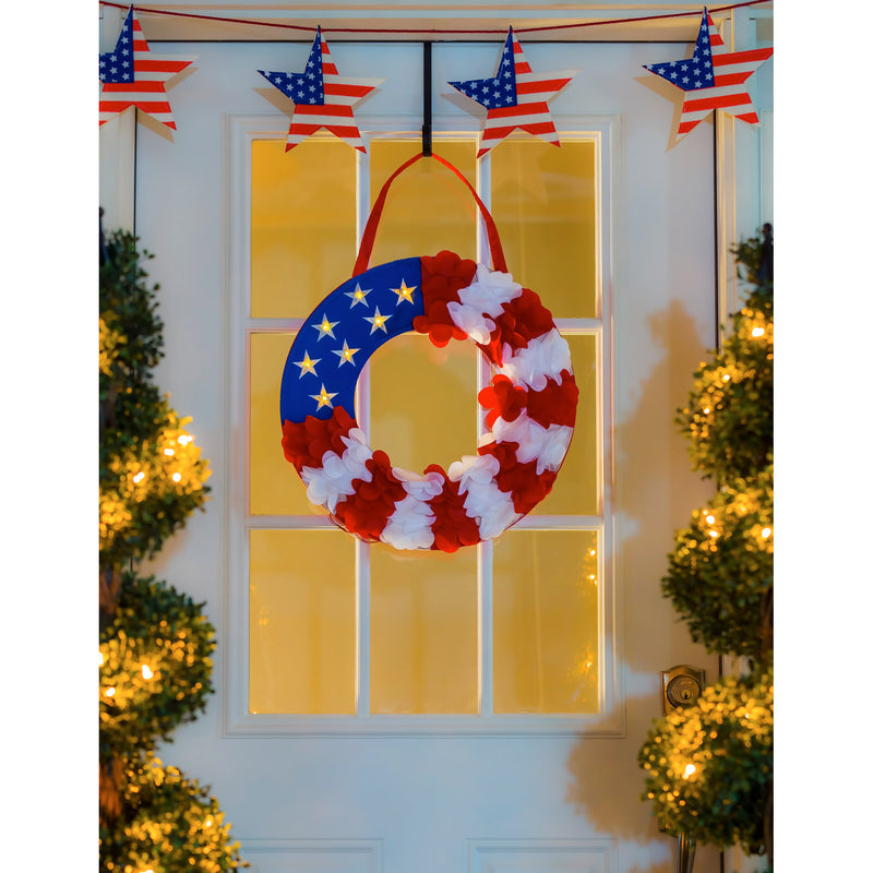 Patriotic Wreath Lit Door Décor,2dhb1394bl