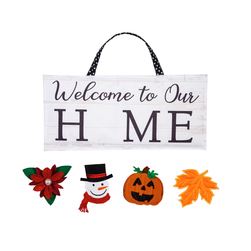 Welcome to Our Home Interchangeable Icon Door Décor,2dhb1615