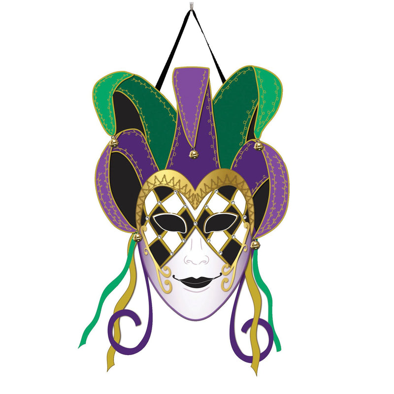 Mardi Gras Jester Mask Door Décor,2dhb1722