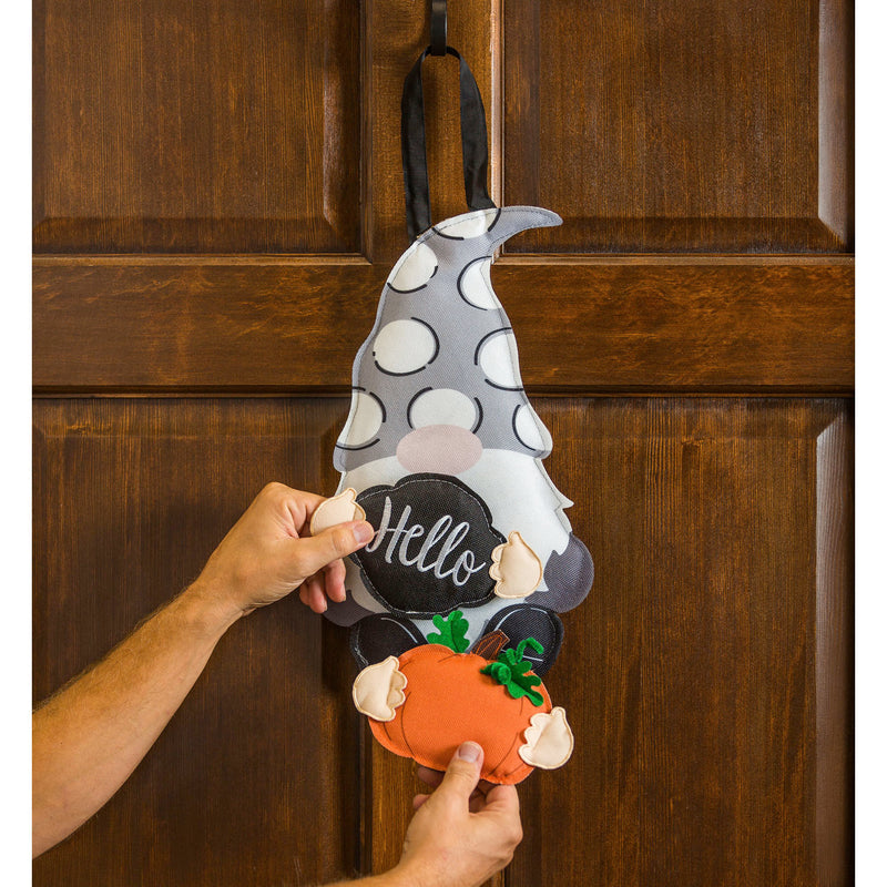 Evergreen Door Decor,Gnome Interchangeable Door Décor,9x0.35x18 Inches