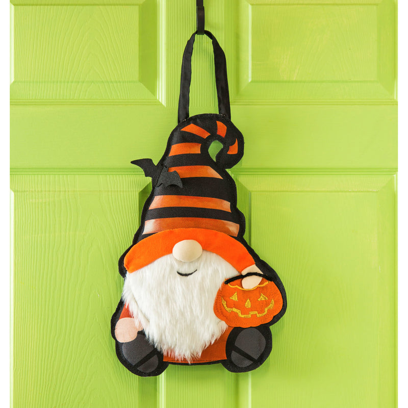 Evergreen Door Decor,Halloween Gnome Door Décor,12x0.35x17.5 Inches
