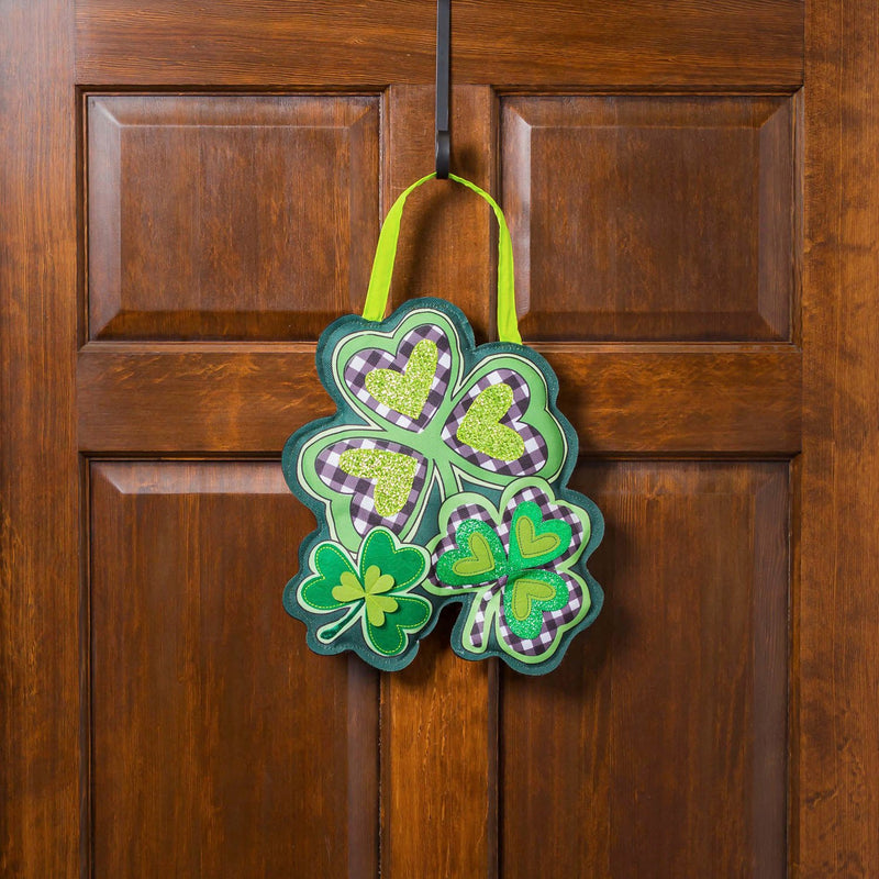 Shamrocks With Checks Door Décor,2dhb1831