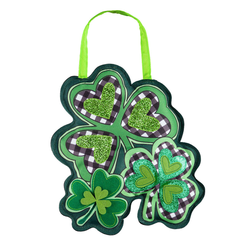 Shamrocks With Checks Door Décor,2dhb1831