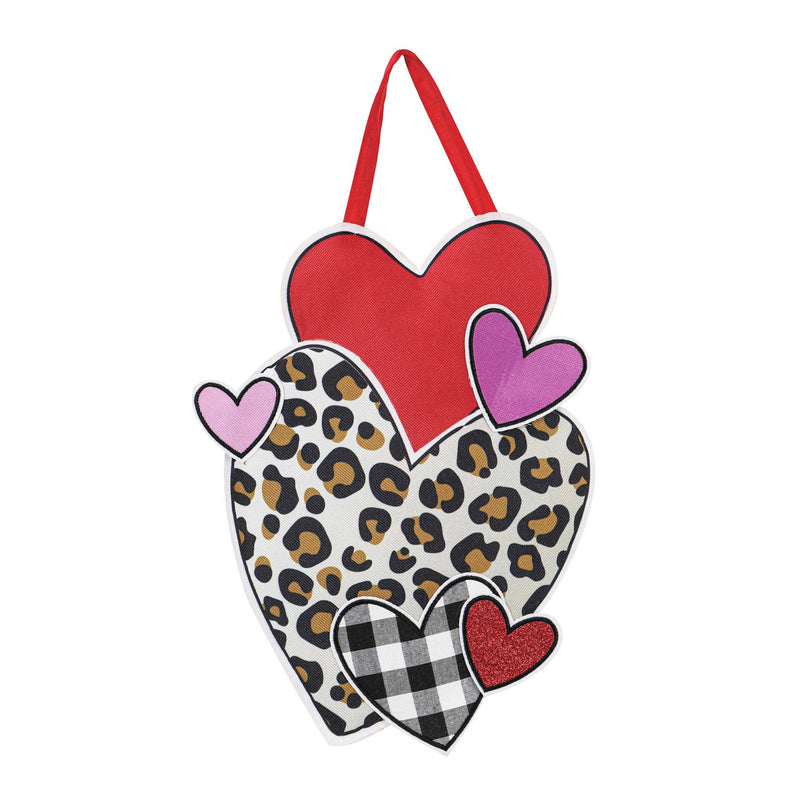 Patterned Hearts Door Décor,2dhb2220